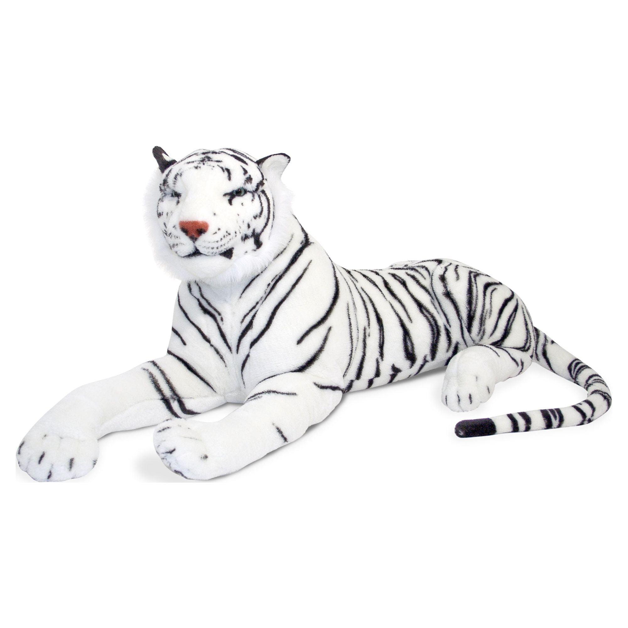 Melissa & Doug Giant Siberian White Tiger - Lifelike Stuffed Animal (over 5 feet long)