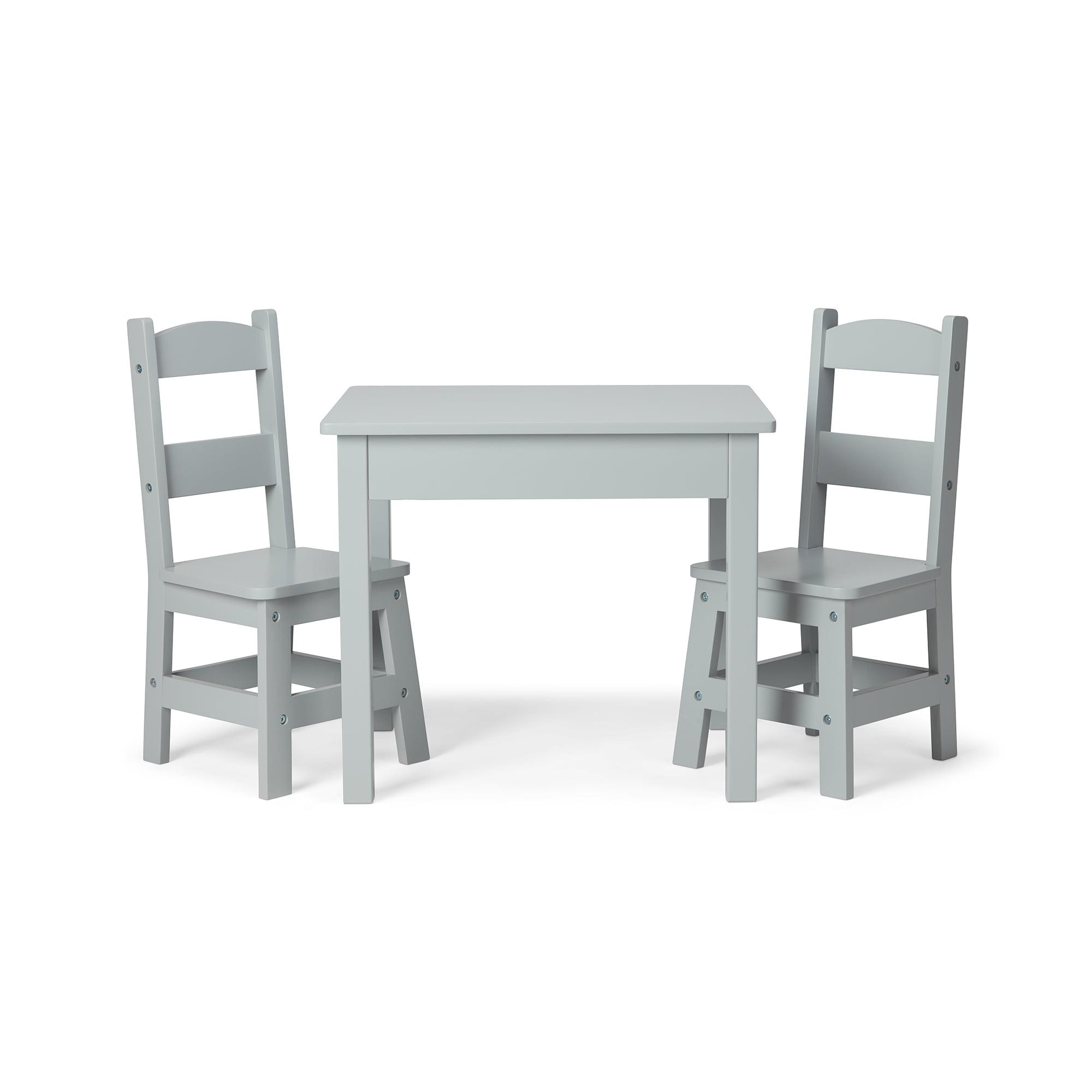 Gray Wooden Kids Chairs Set for Ages 3+