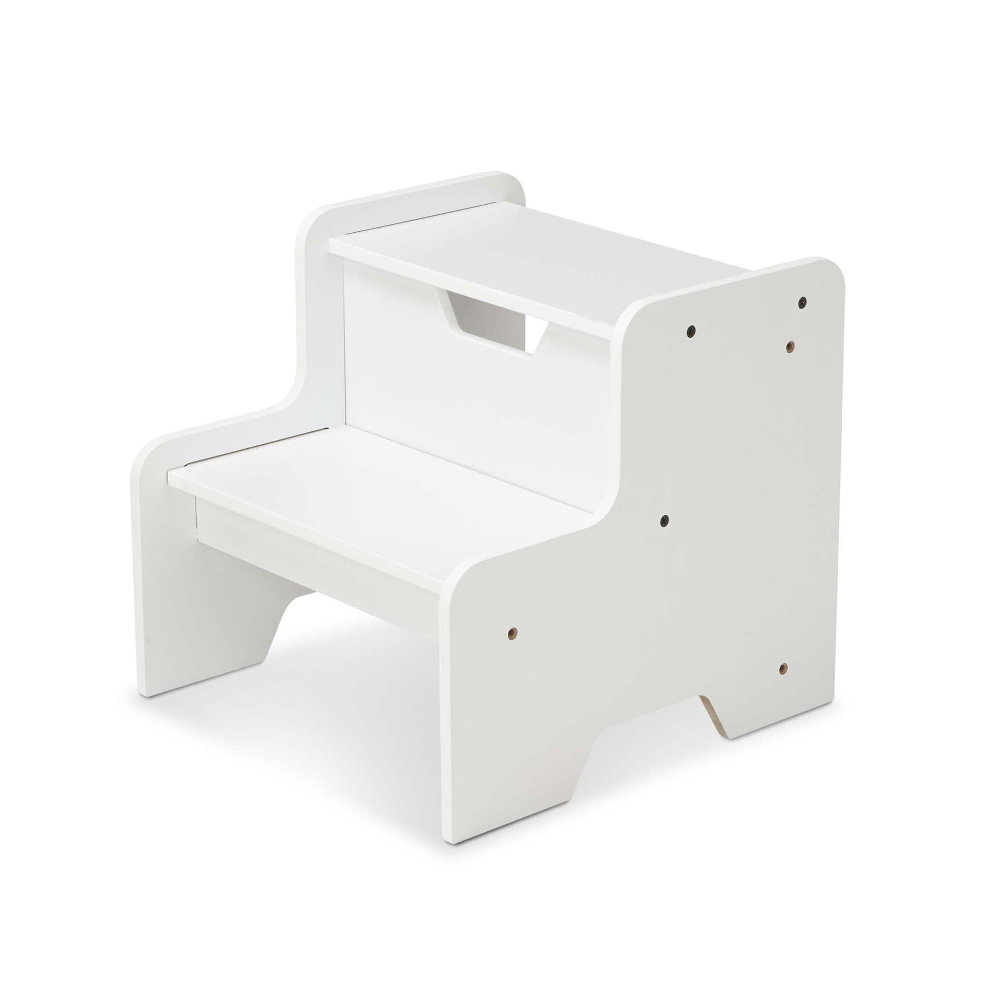 White Wooden Two-Step Kids Step Stool