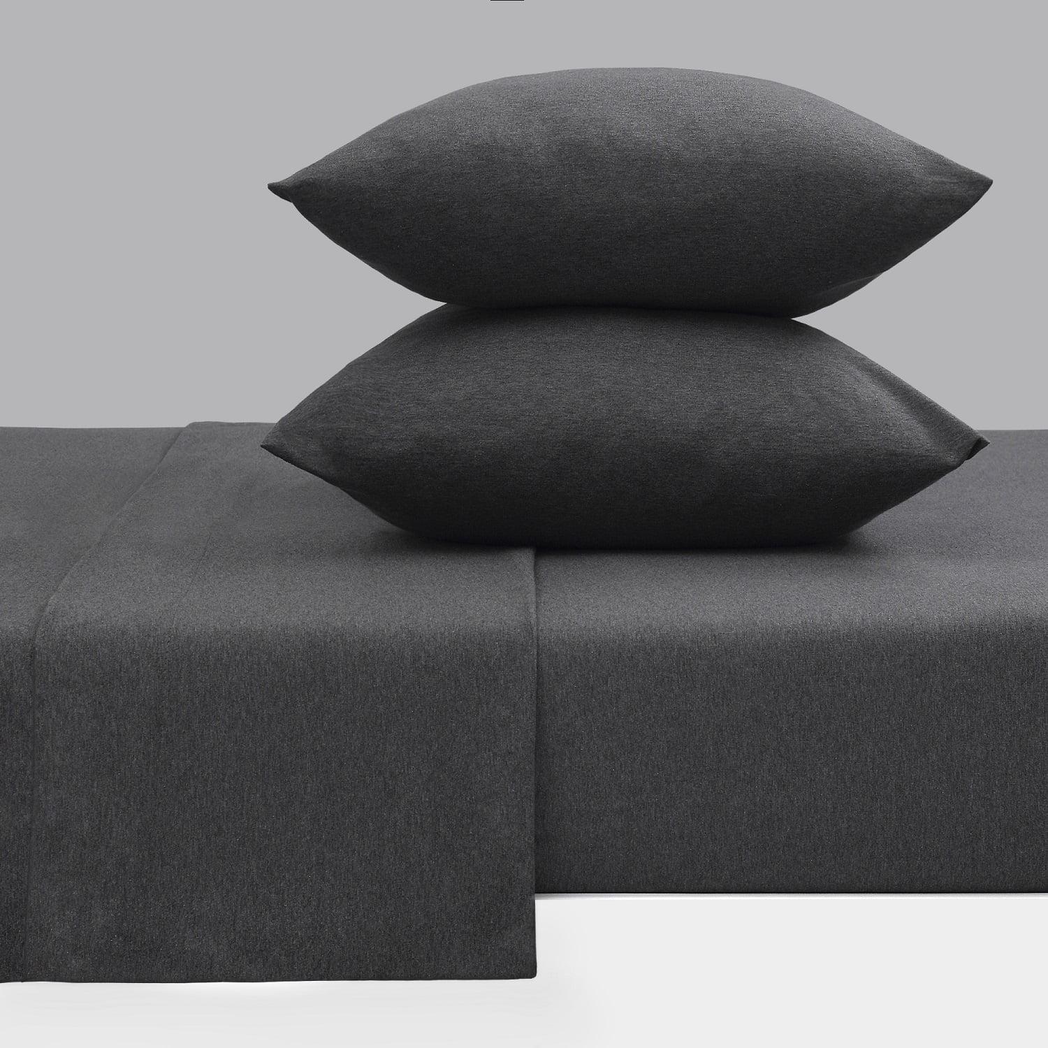 Queen Dark Gray Heather Organic Cotton Jersey Sheet Set