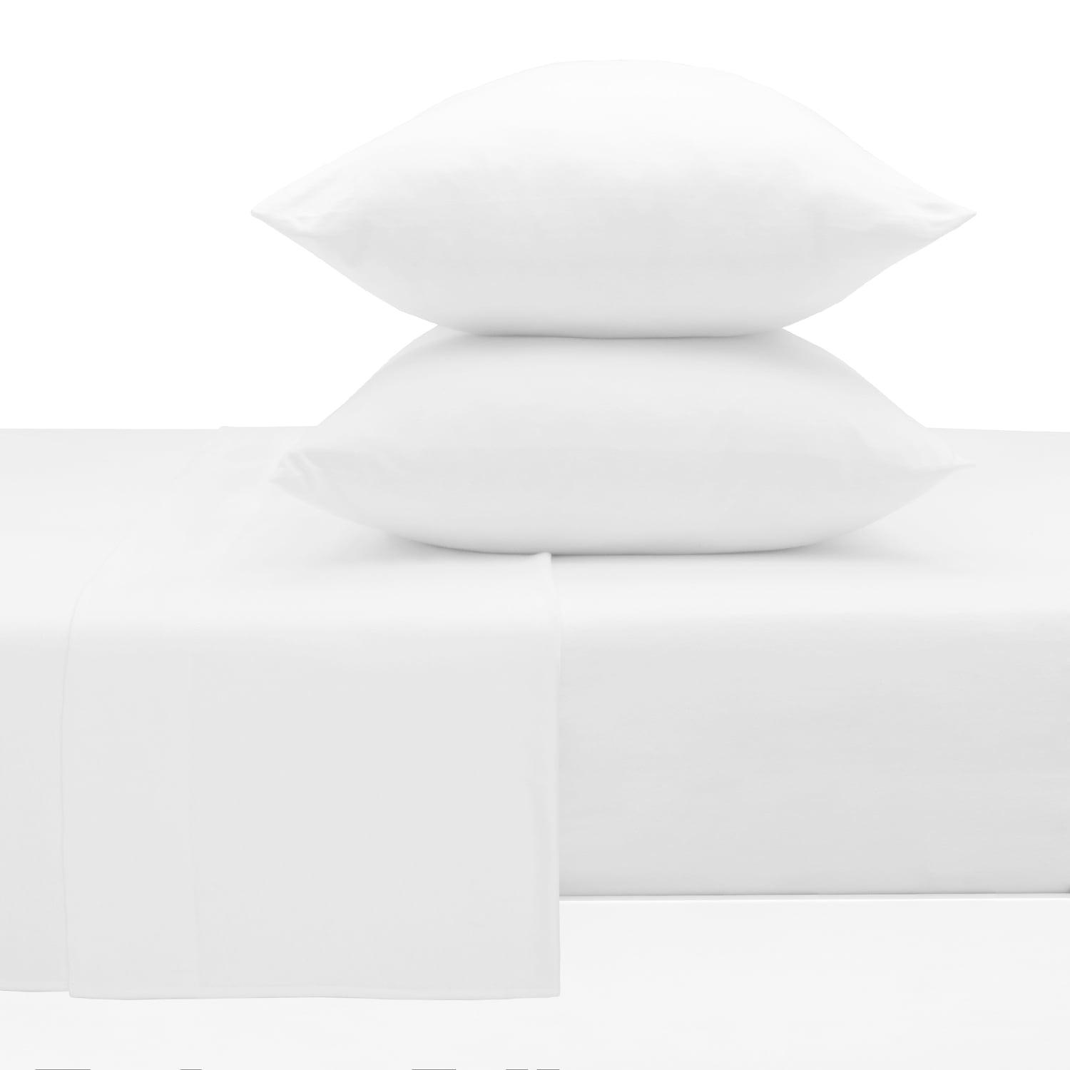 Queen White Organic Cotton Jersey Deep Pocket Sheet Set