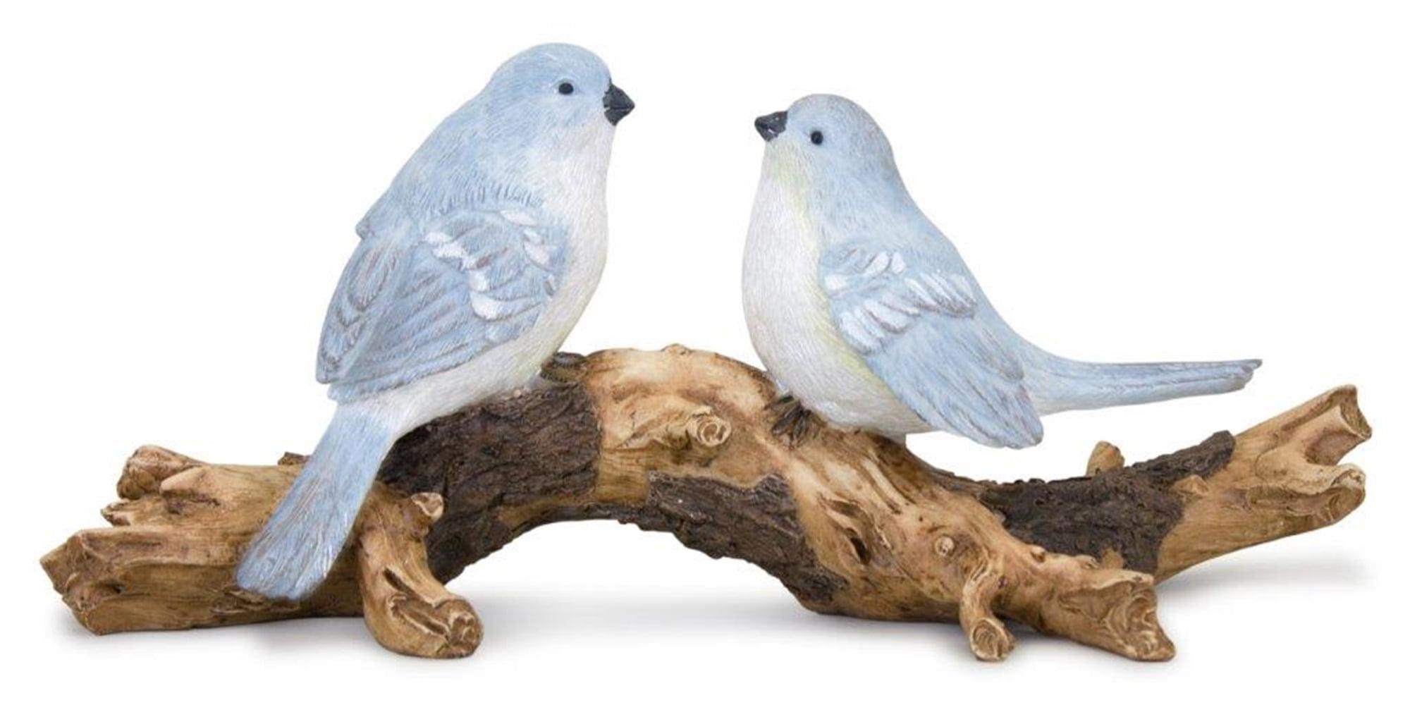 Springtime Serenity Birds on Branch 10"L Resin Figurine