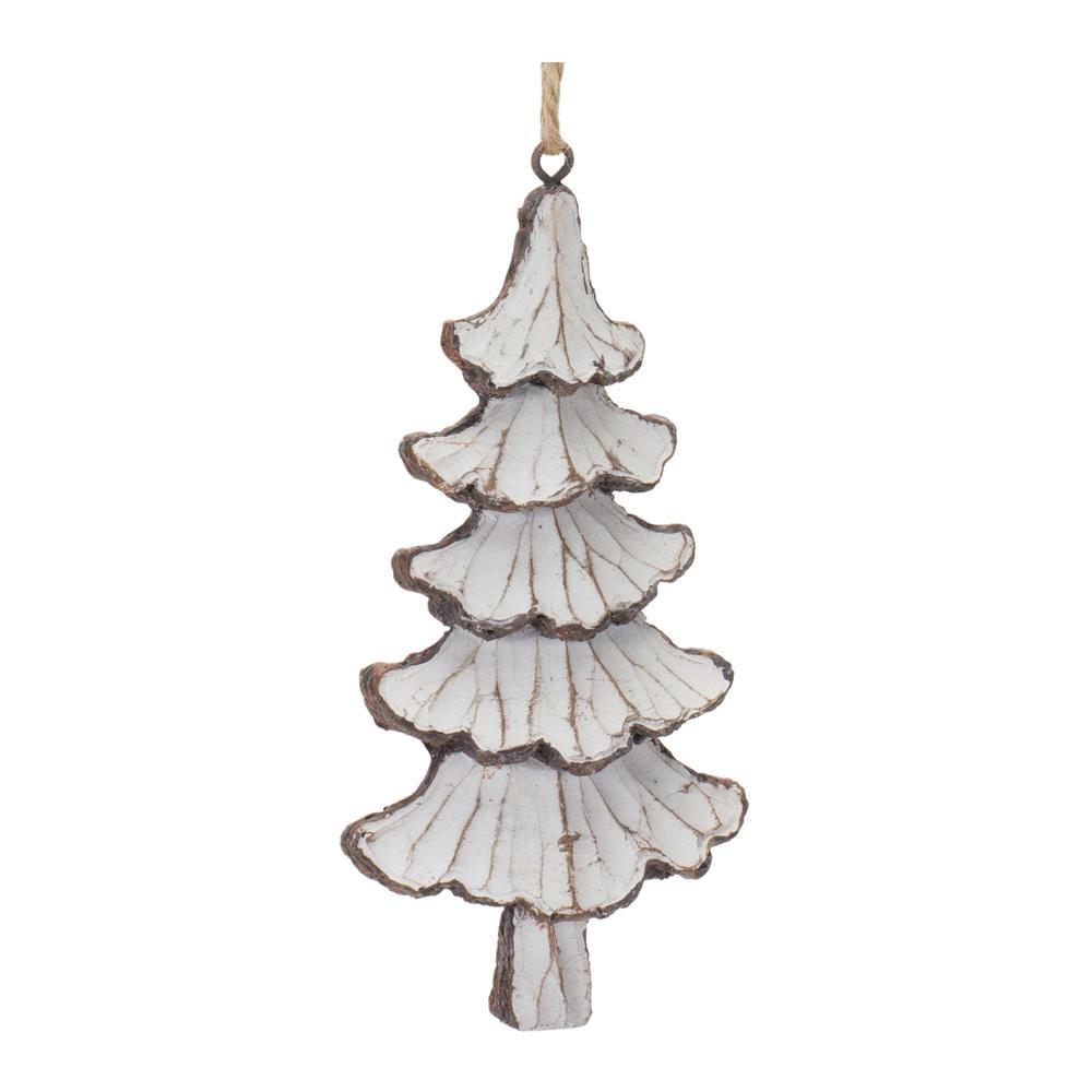 Melrose Carved Pine Tree Ornament (Set of 12)