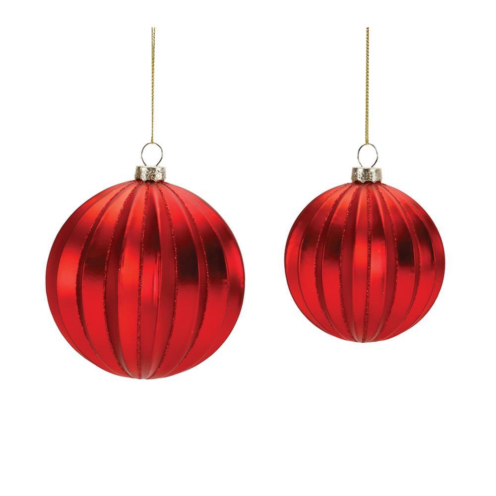 Melrose International LLC Ball Ornament (Set of 6) 3"D, 4"D Glass