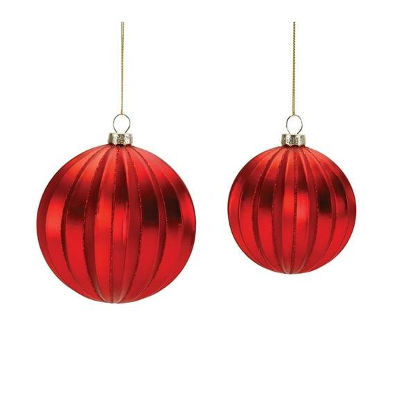 Melrose International LLC Ball Ornament (Set of 6) 3"D, 4"D Glass