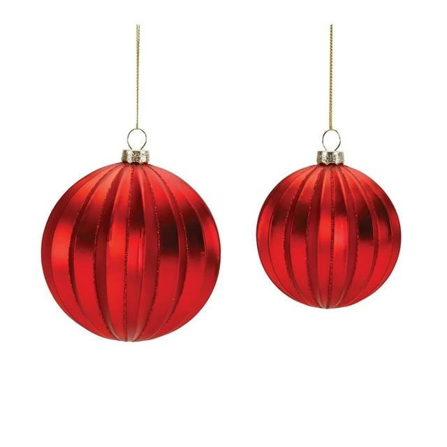 Melrose International LLC Ball Ornament (Set of 6) 3"D, 4"D Glass