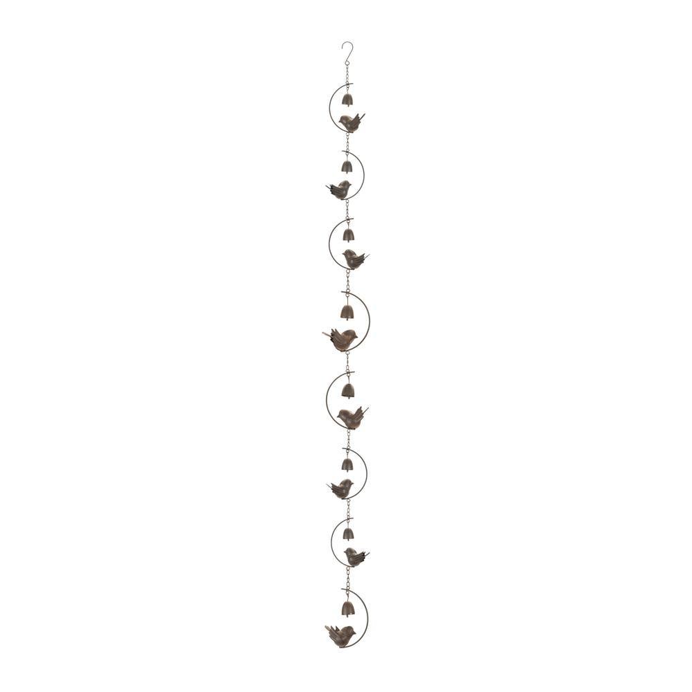 Bird and Bell Rain Chain 70"L