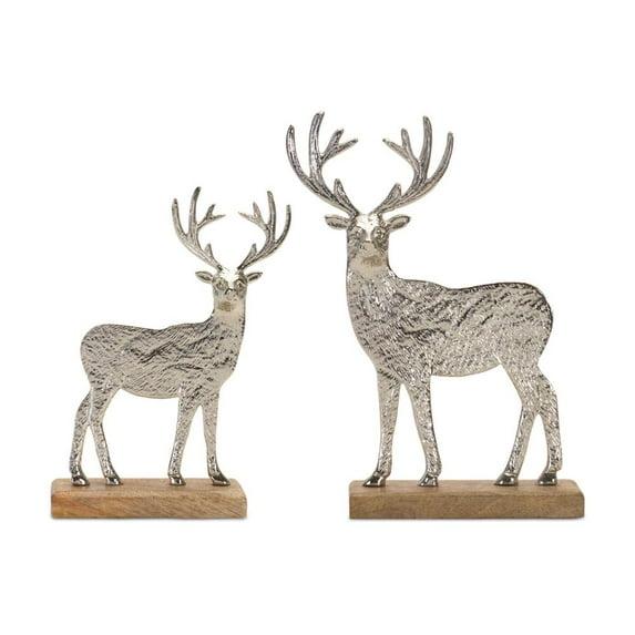 Melrose Metal Deer Silhouette (Set of 2)