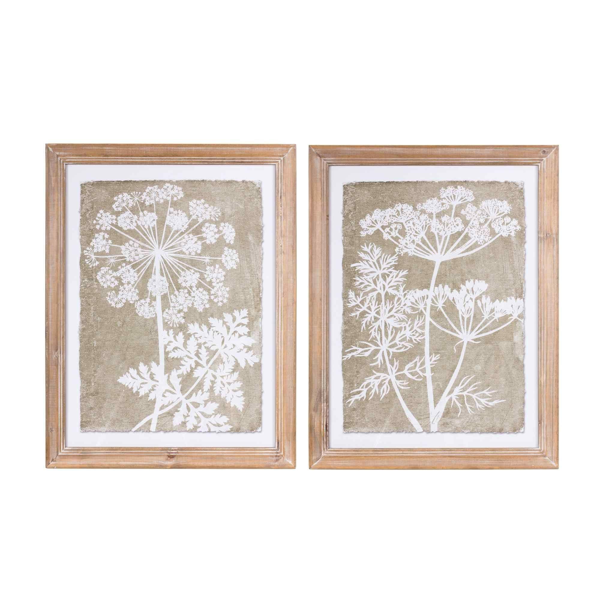 Melrose Framed Queen Anne's Lace Wall Art (Set of 2)