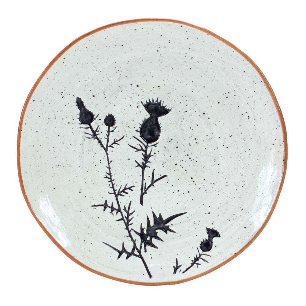 Melrose Rustic Thistle Etched Plate (Set of 2)