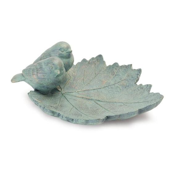 Melrose Leaf with Birds 10-inch Length, Resin