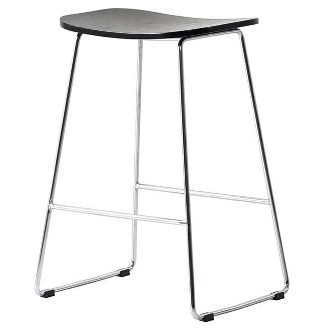 Leisuremod Melrose Modern Barstool with MDF seat in Chrome Base