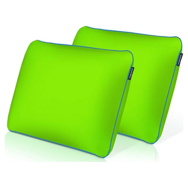 Standard Soft Machine Washable 2pk Bed Pillow Green - Imaginarium