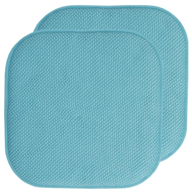 Memory Foam Honeycomb Non-Slip Back 16" x 16" Chair Cushion Pad 2, 4, 6, 12 Pack