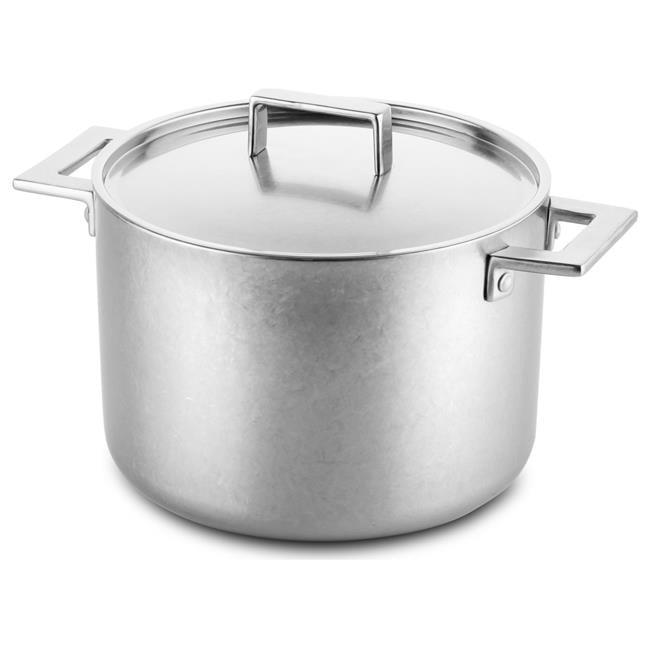 MEPRA Deep Pot with Lid Attiva Pewter Stainless Steel