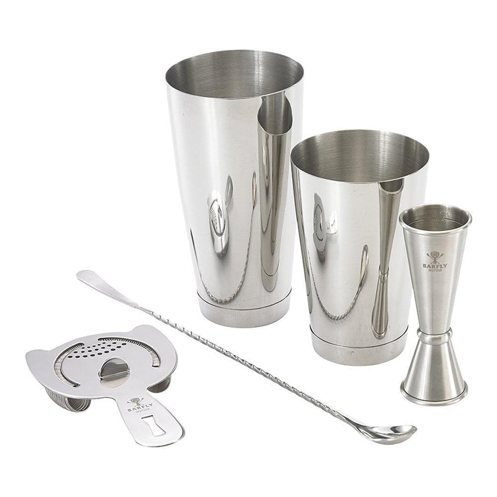 Barfly 5-Piece Stainless Steel Cocktail Set with Jigger and Strainer