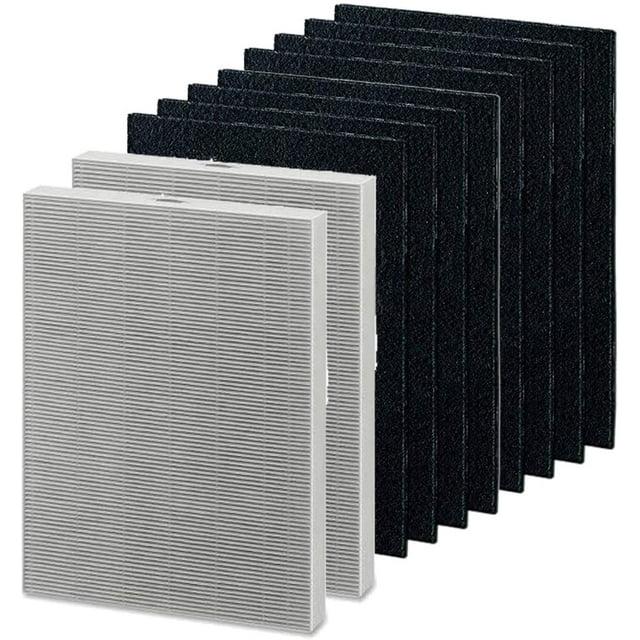 Merchandise Mecca Replacement 2 HEPA Air Filters and 8 Carbon Pre-Filters Compatible with Fellowes AeraMax 200 Purifier Model 190/200/DB55/DX55. Compared to Part 9287101