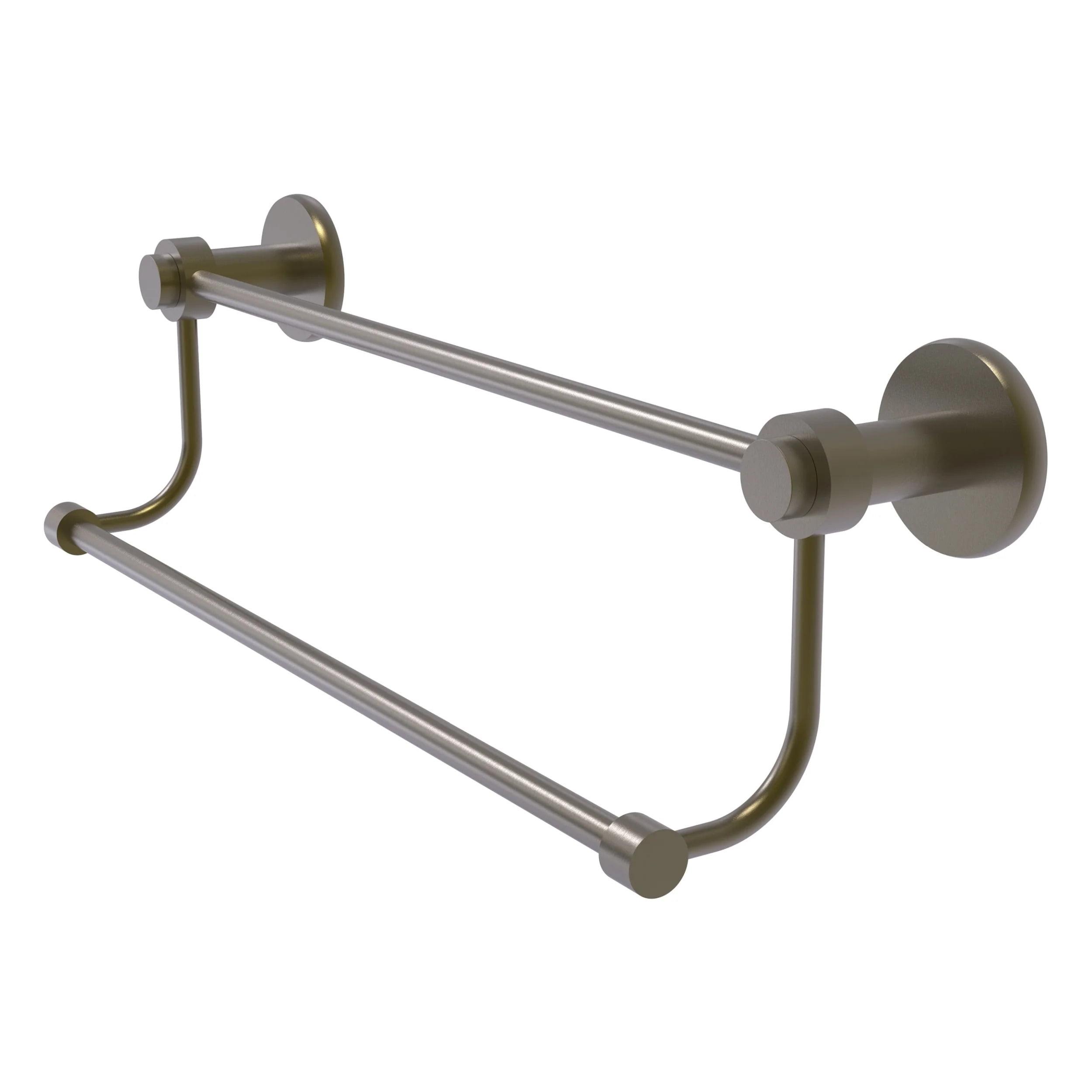 Antique Brass 18-Inch Double Wall Mounted Towel Bar