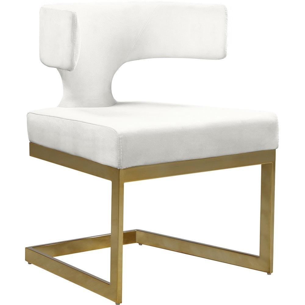 Meridian Furniture Alexandra Cream Velvet Dining Chair