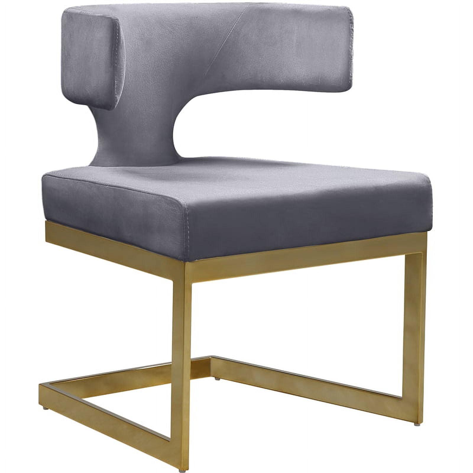 Meridian Furniture Alexandra Gray Velvet Dining Chair