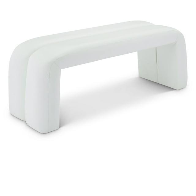 Wrought Studio™ Ishanjeet Arc Vegan Leather Upholstered Bench