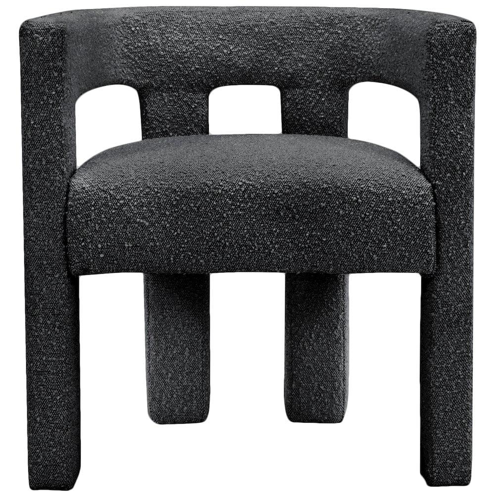 Meridian Furniture Athena Black Boucle Fabric Accent/Dining Chair