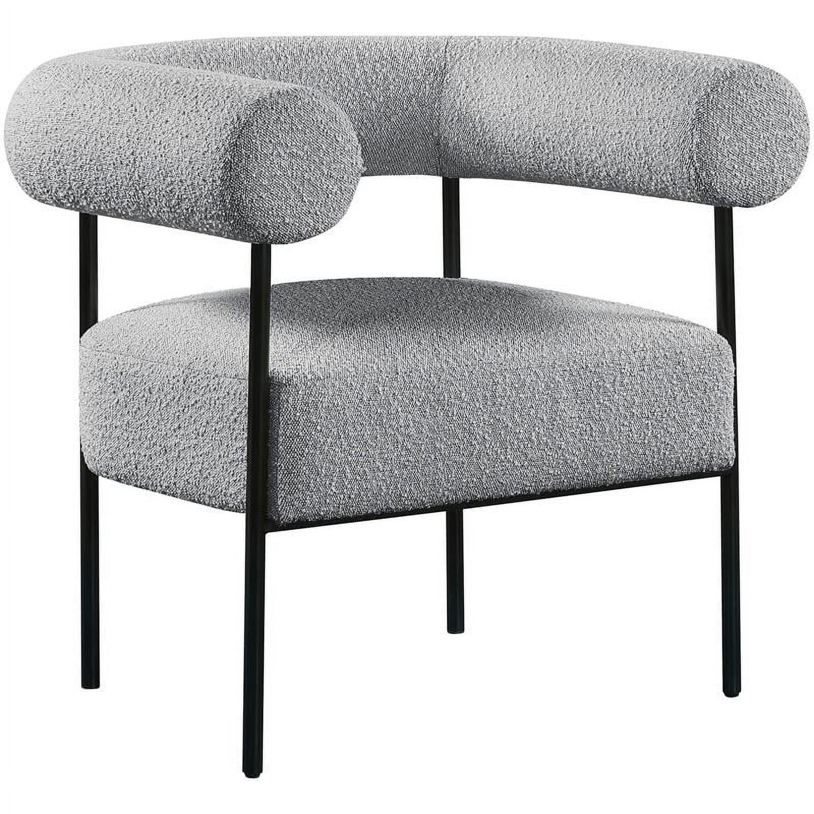 Meridian Furniture Blake Grey Boucle Fabric Accent Chair