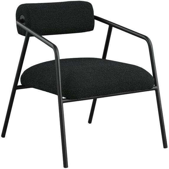 Meridian Furniture Carly Black Boucle Fabric Accent Chair