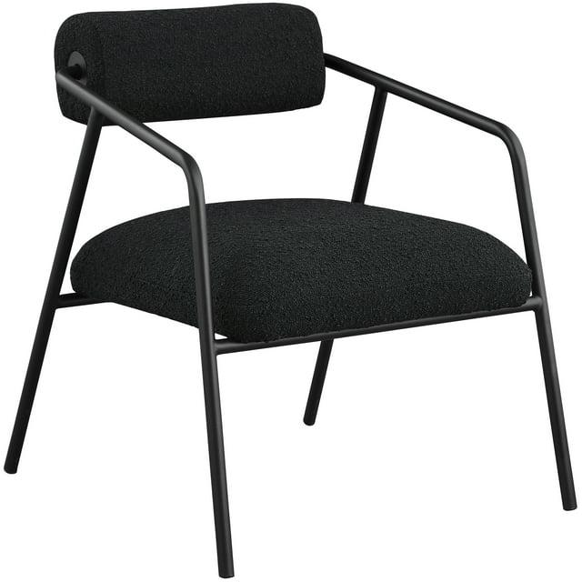 Meridian Furniture Carly Black Boucle Fabric Accent Chair