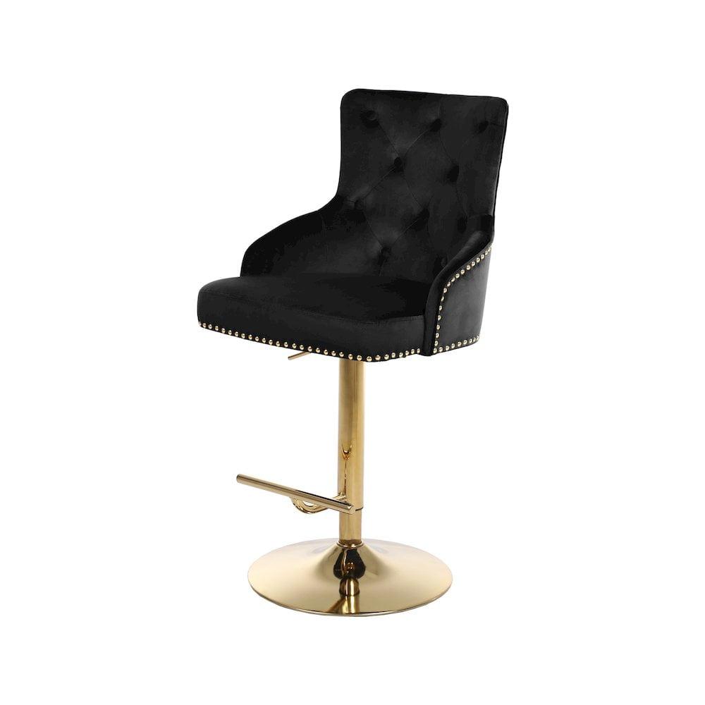 Meridian Furniture Claude Black Velvet Adjustable Stool