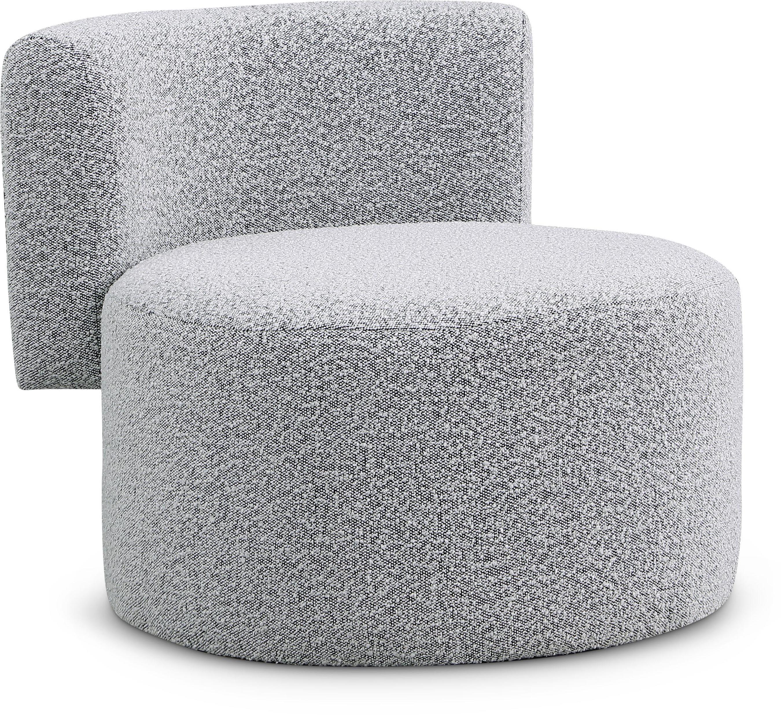 Meridian Furniture Como Grey Boucle Fabric Accent Chair