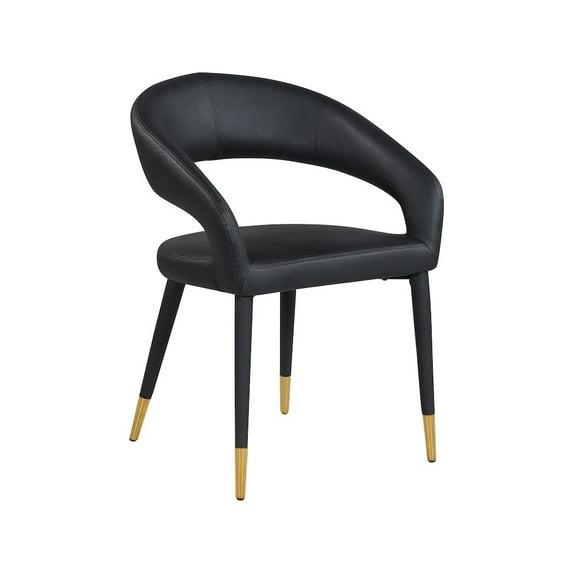 Meridian Furniture,Destiny Black Vegan Leather Dining Chair