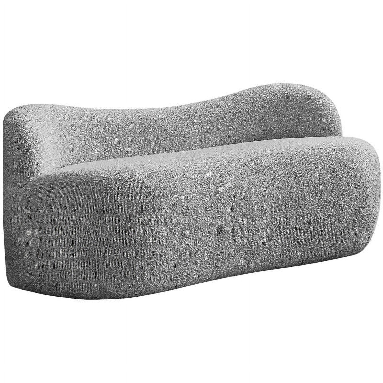 Jimmey Flair Boucle Fabric Bench