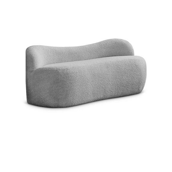 Jimmey Flair Boucle Fabric Bench
