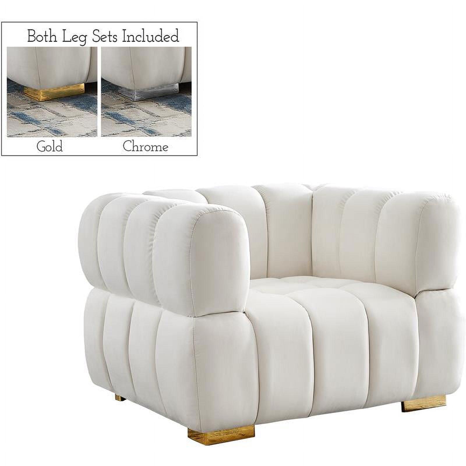 Meridian Furniture Gwen Cream Velvet Chair