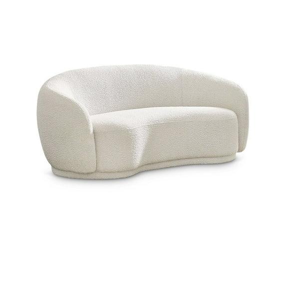 Meridian Furniture Hyde Modern Boucle Loveseat, Cream