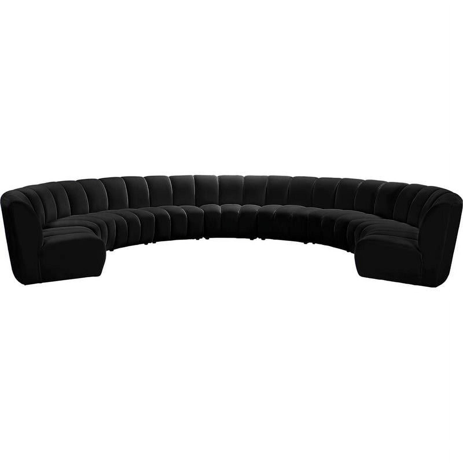 Edinger 9 - Piece Velvet Sectional