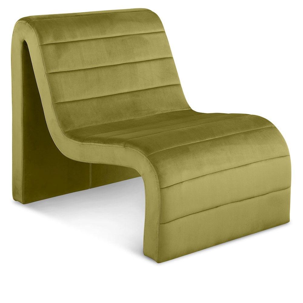 Meridian Furniture Ivy Olive Velvet Accent Chair