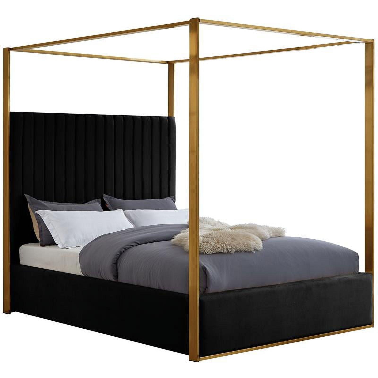 Meridian Furniture Jones Black Velvet King Bed