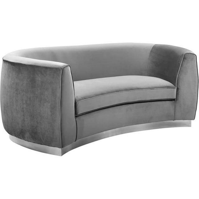 Meridian Furniture Julian Grey Velvet Loveseat