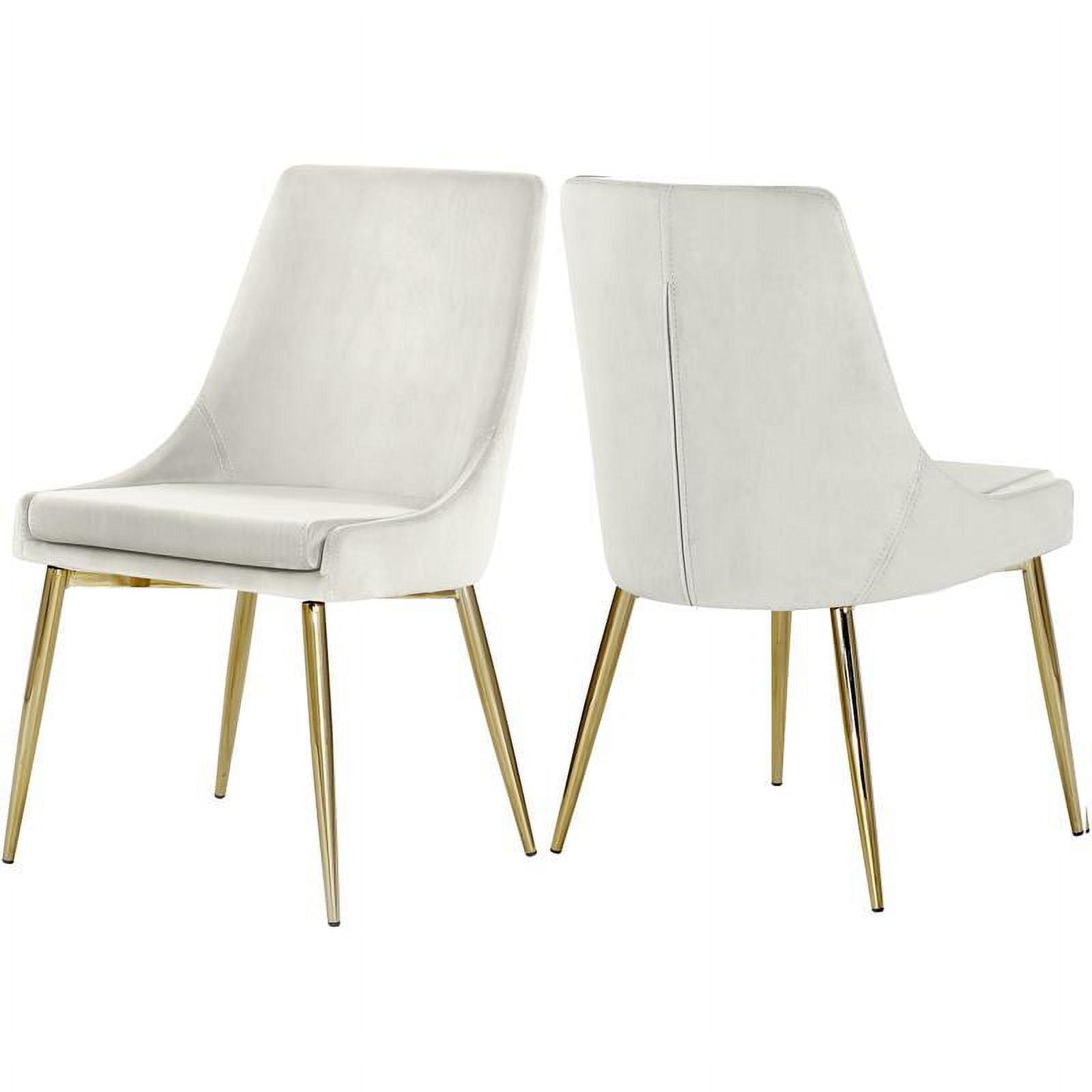 Meridian Furniture Karina Cream Velvet Dining Chair (Set of 2)