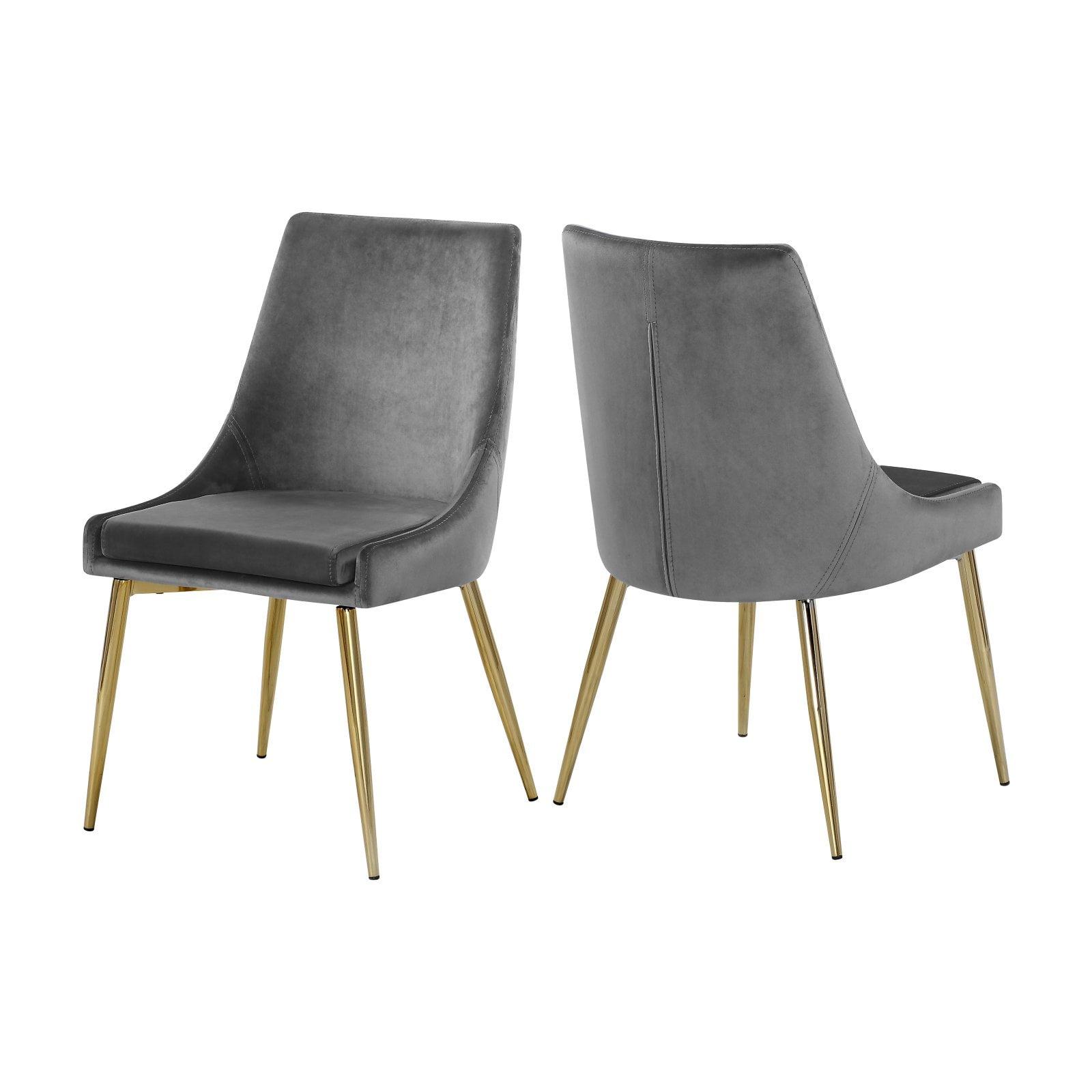 Meridian Furniture Karina Gray Velvet Dining Chair (Set of 2)