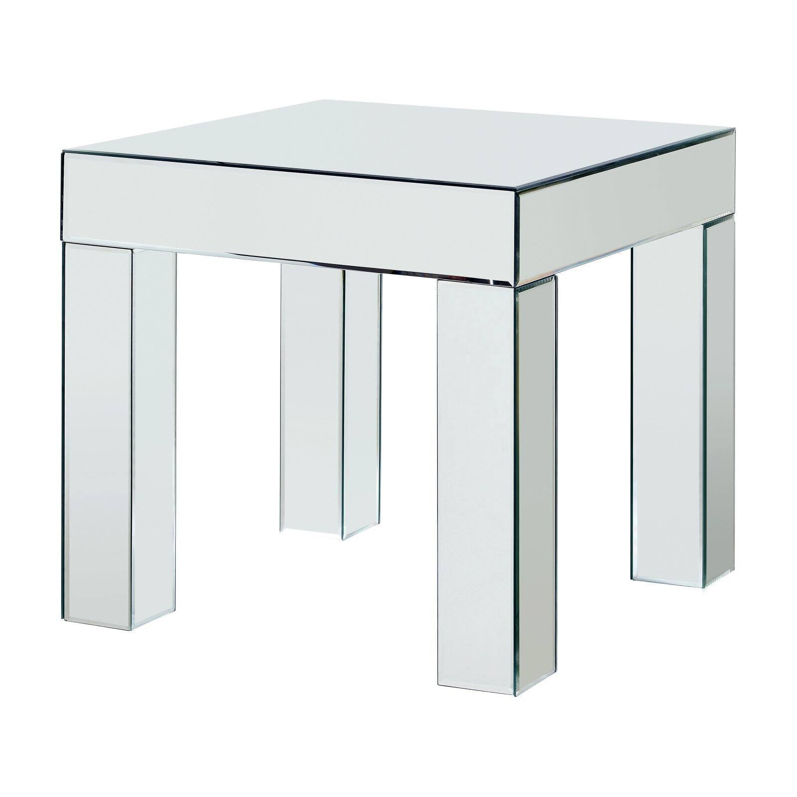 Lainy Mirrored Glass Rectangular End Table