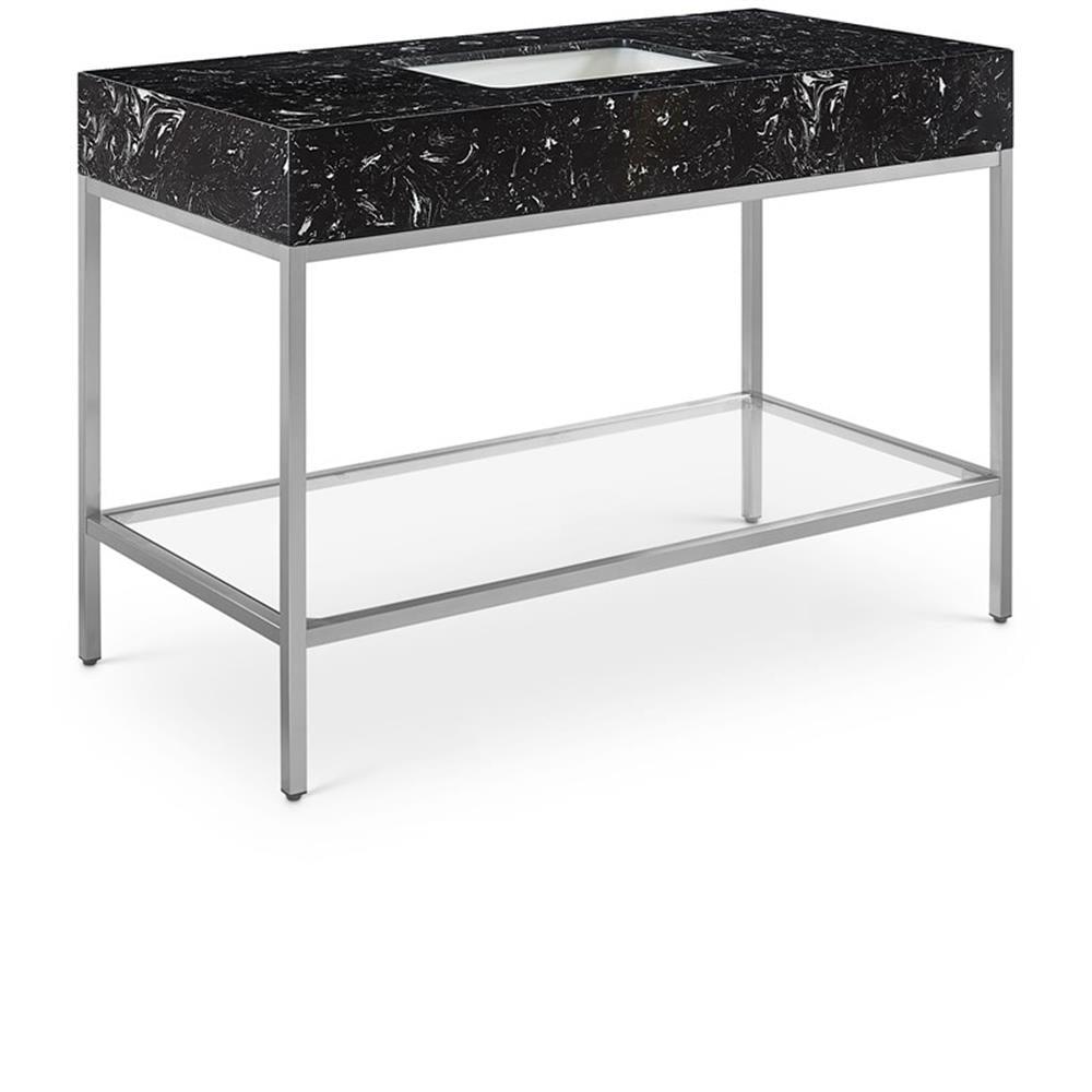 Izayha 48'' Single Bathroom Vanity with Engineered Marble Top