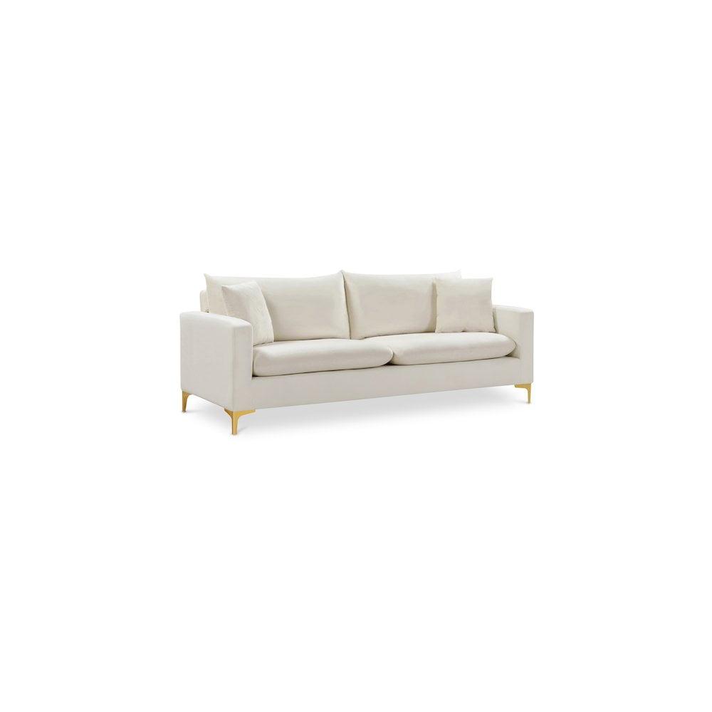 Meridian Furniture Naomi Cream Velvet Sofa