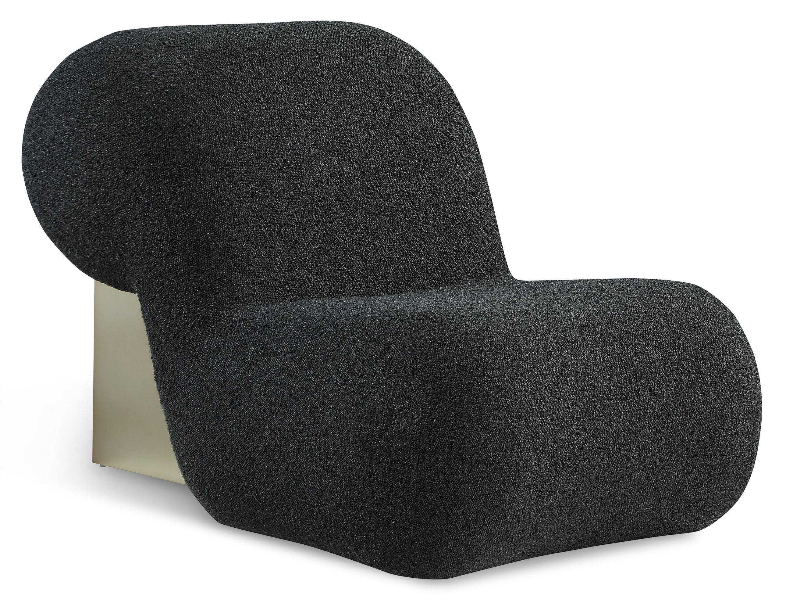 Meridian Furniture Quadra Black Boucle Fabric Accent Chair