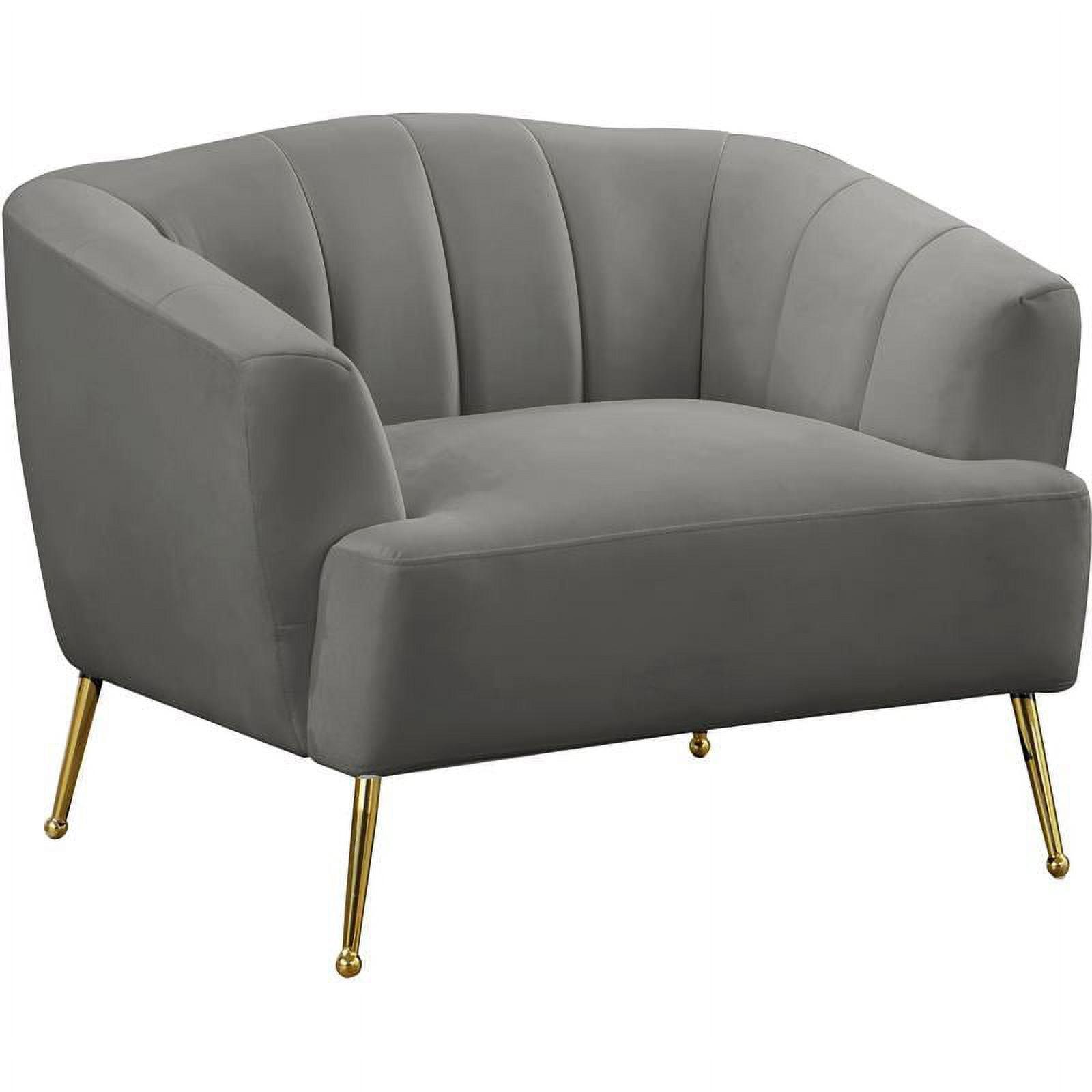 Meridian Furniture Tori Gray Velvet Chair