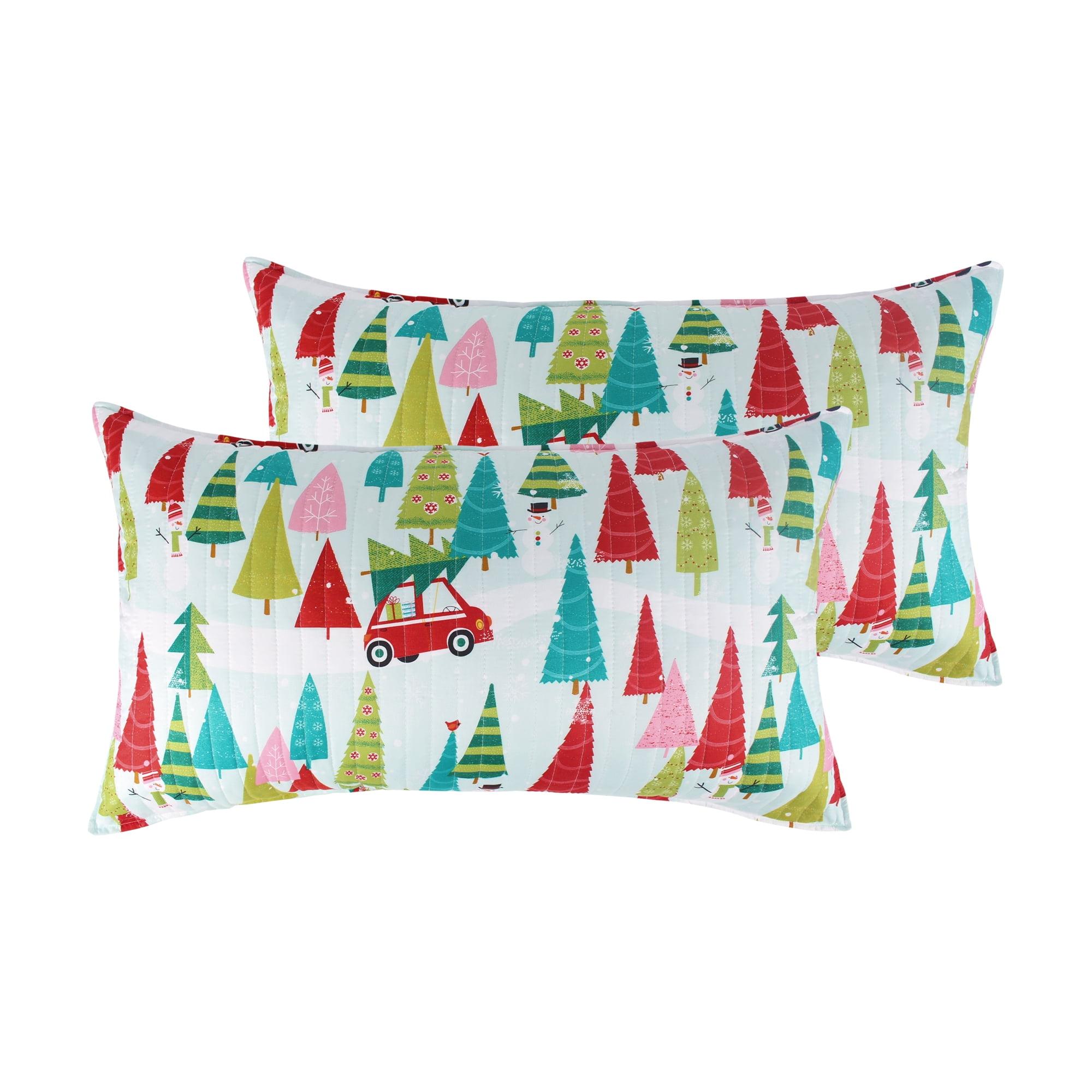 Holly Jolly Christmas Tree King Shams Set of 2