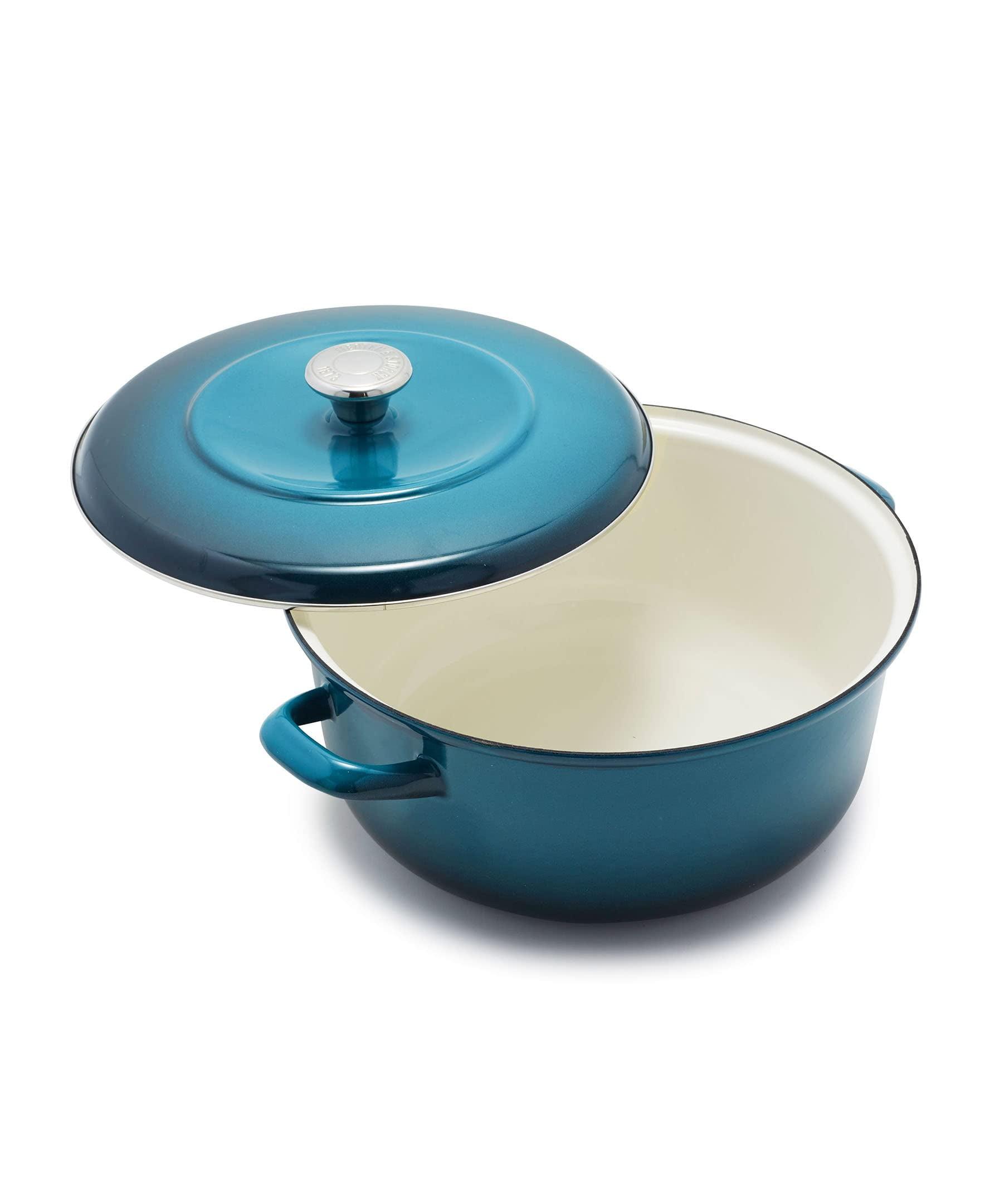 Merten And Storck 7 Quarts Non-Stick Enameled Cast Iron Round Dutch Oven