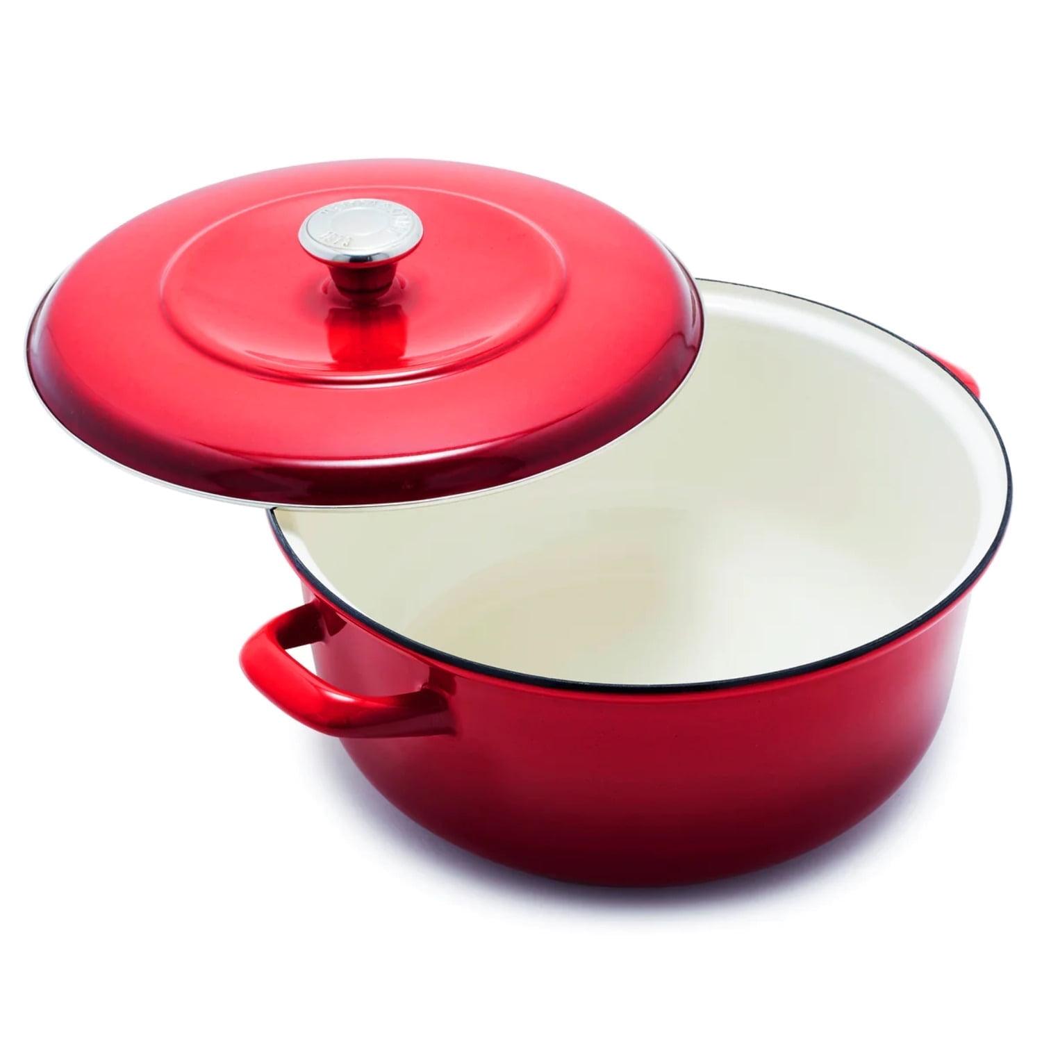 Merten and Storck Merten And Storck 7 Quarts Non-Stick Enameled Cast Iron Round Dutch Oven